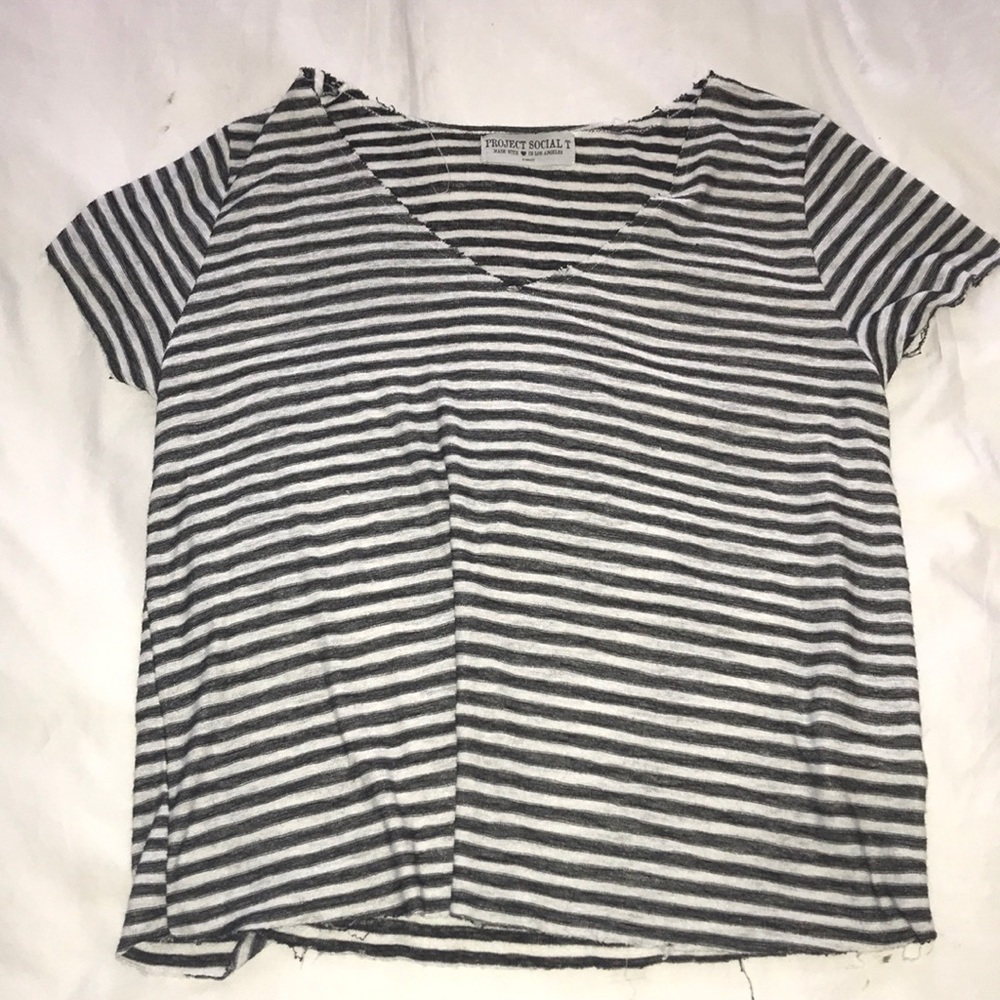 Black and white striped tee